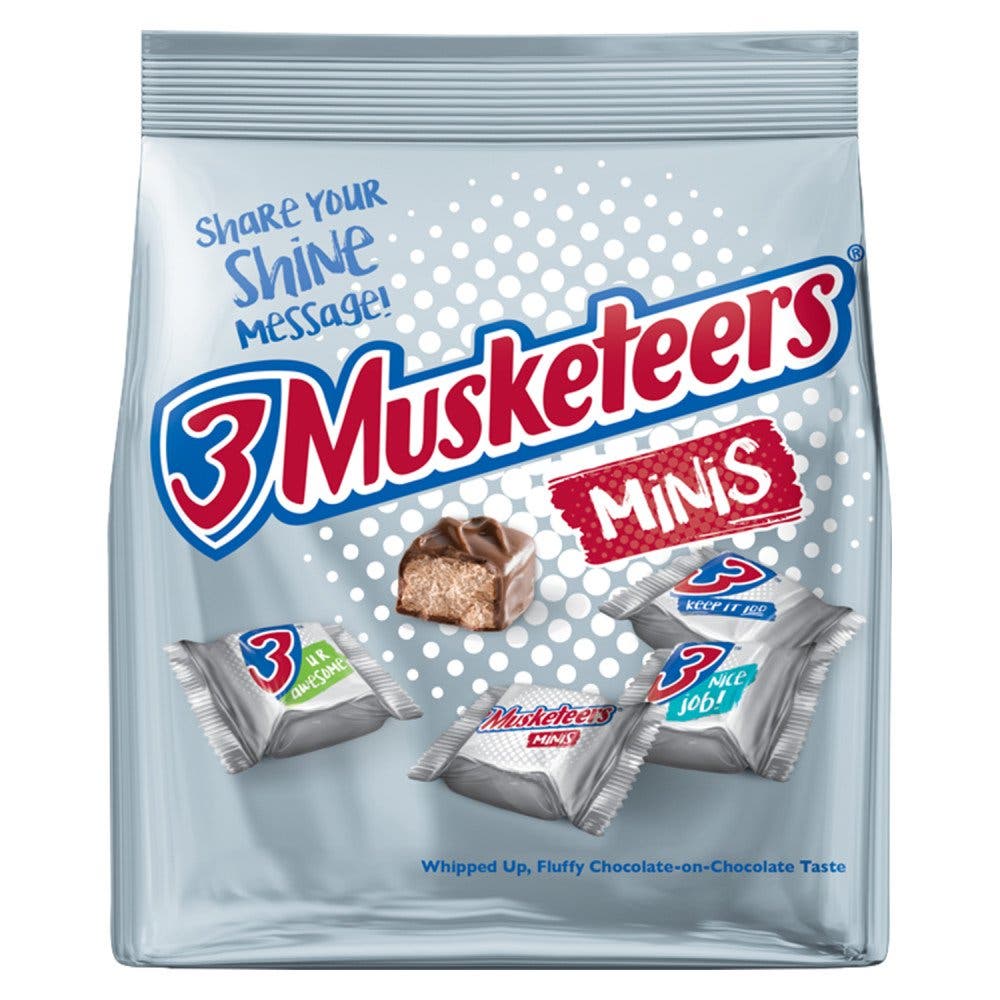 3 MUSKETEERS Chocolate Minis Candy Bars 2.64 Oz Bags (4 Bags) Fresh Date 3/31/24