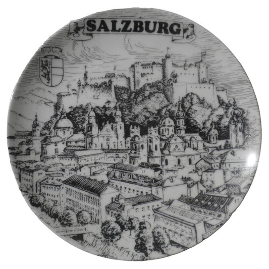 VTG Porcelain Plate, 6-5/8"D, Fortress Hohensalzburg, Salzburg, Austria