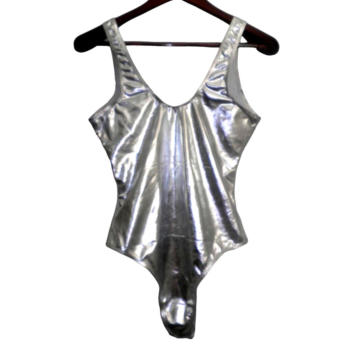 One-Piece Bathing Suit, Bikini Set, Bathing Suit Swimwear, Large (8), Silver