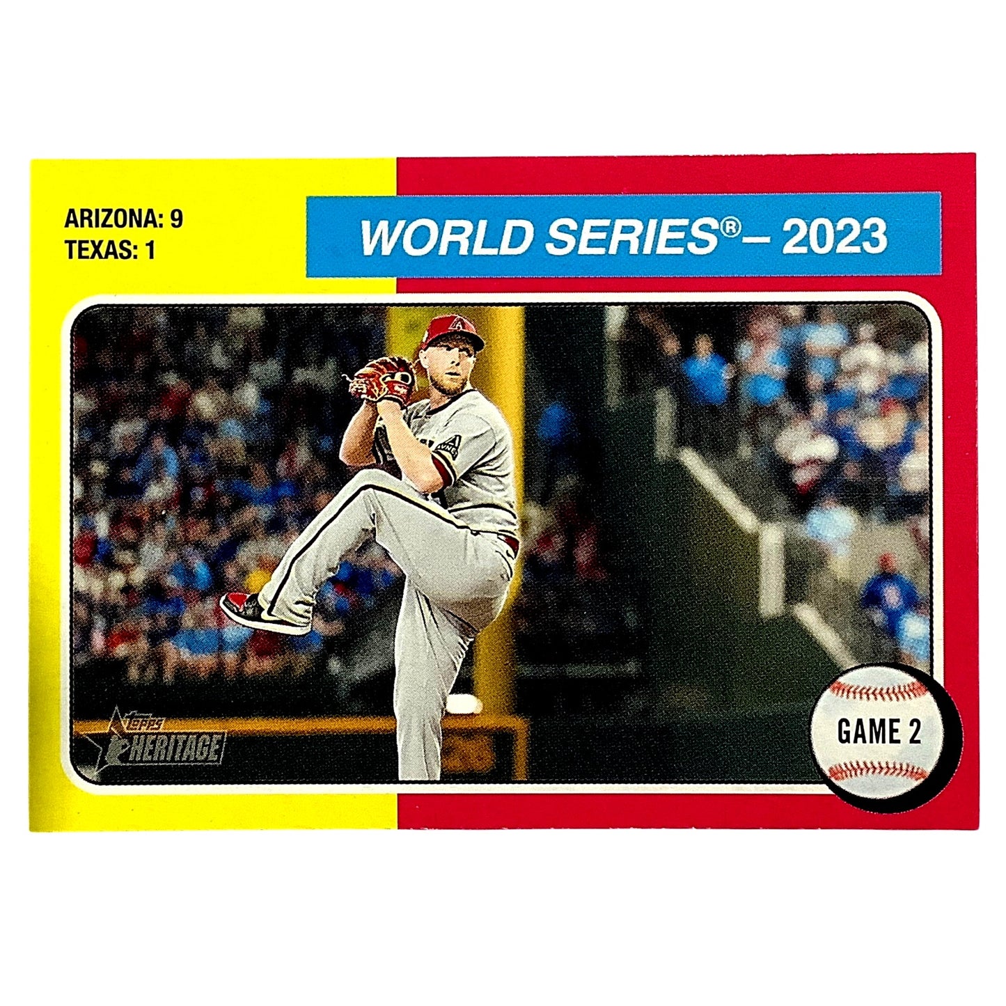 2024 Topps Heritage - 2023 World Series Game 2 Arizona 9 Texas 1, Card #462, NM+