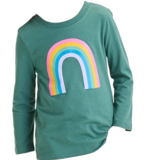 Toddler 'Rainbow' Long Sleeve T-Shirt - Cat & Jack Dark Green 4T