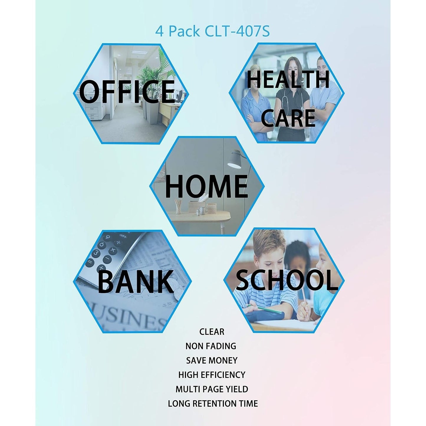 Compatible 407S 409S Toner Cartridge Replacement for Samsung CLP-325 & More