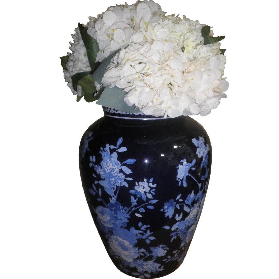 Decorative Ceramic 19.5"H Vase, Blue Floral Ceramic · Table · Bouquet  w/ FREE SHIPPING or [Local Pickup Only $20]