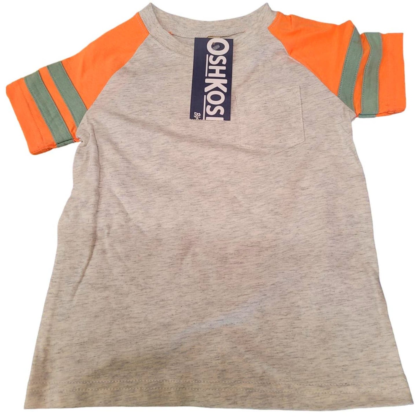 OshKosh B'gosh Toddler Boys' Knit Colorblock S/S Henley T-Shirt - Orange 18M