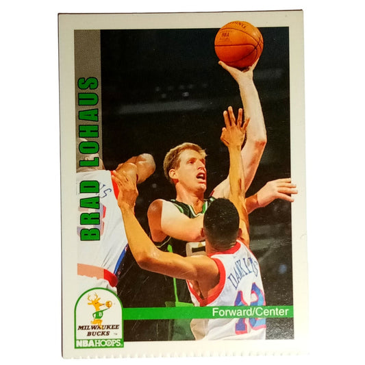 Brad Lahaus Milwaukee Bucks 1993 Skybox NBA Hoops, Mis-cut Trading Card #418, NM