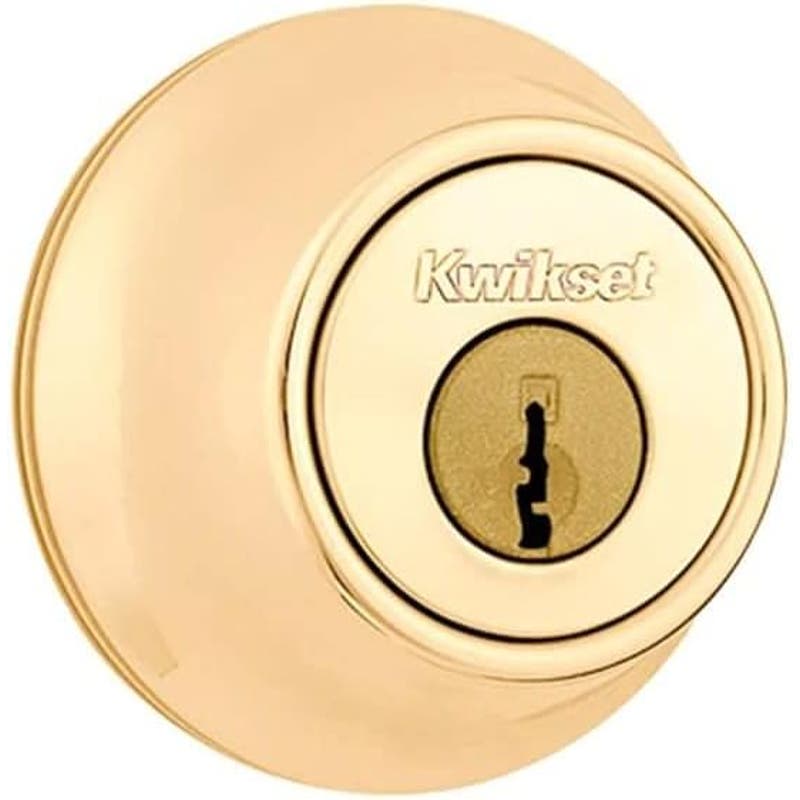 Kwikset 96650-390 Polished Brass Double Cylinder Deadbolt, No. 96650-494