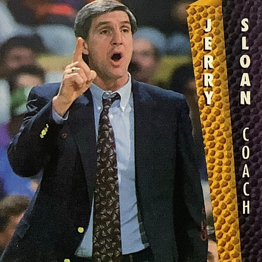 Jerry Sloan (Coach), Card #226, Utah Jazz, 1992-93 Fleer NBA