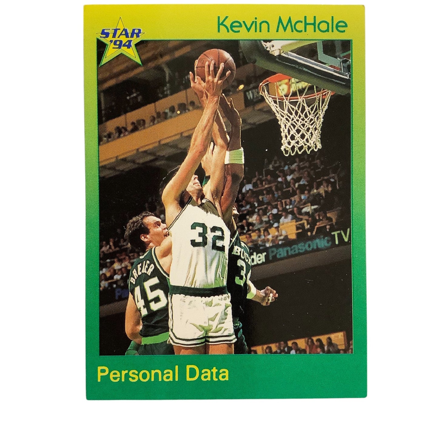 Kevin McHale, Boston Celtics, 1994 Star Int'l, Personal Data Card 90, EXC