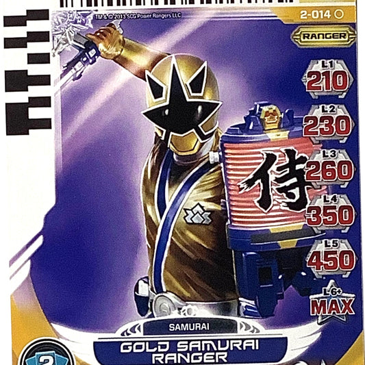 Gold Samurai Ranger, Card 2-014, Guardians of Justice Power Rangers 2013