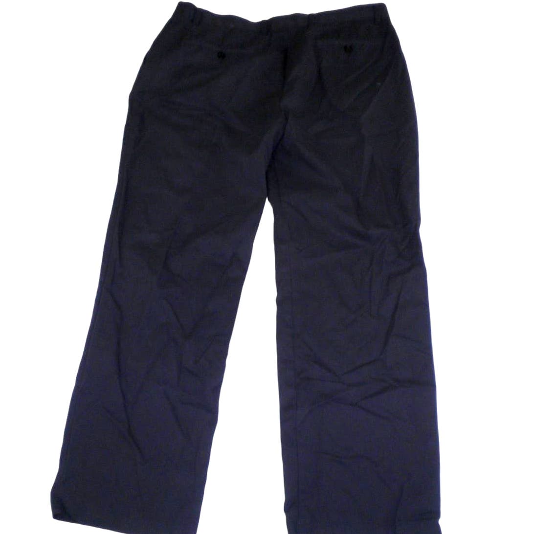 Men's Classic-Fit Wrinkle-Resistant Flat-Front Chino Pants, Black, 36W x 31L
