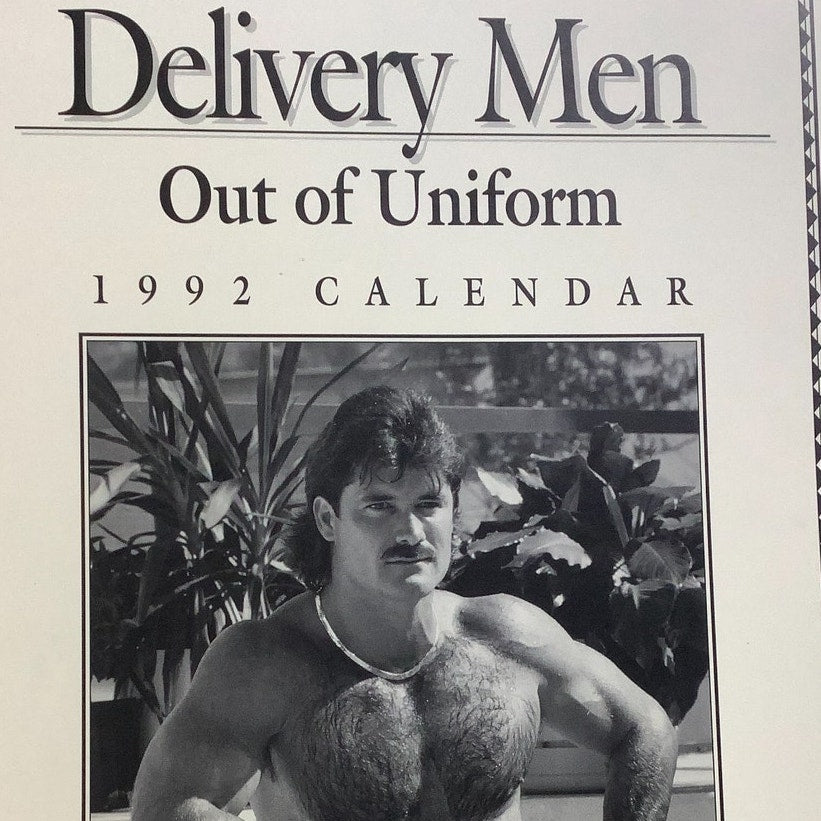 1992 Spiral Flip Calendar, Delivery Men - Out of Uniform - Charity Calendar