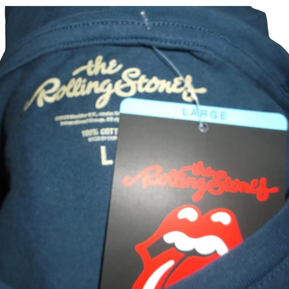 The Rolling Stones Women Crewneck Short Sleeve Rock Band Tee, Large, By Bravado