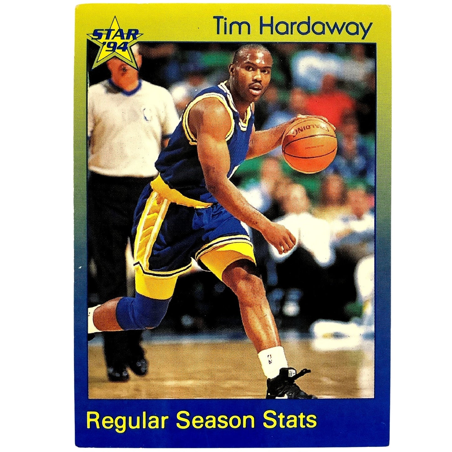 Tim Hardaway, Golden State Warriors, 1994 Star Int'l Season Stats Card 23, NM+