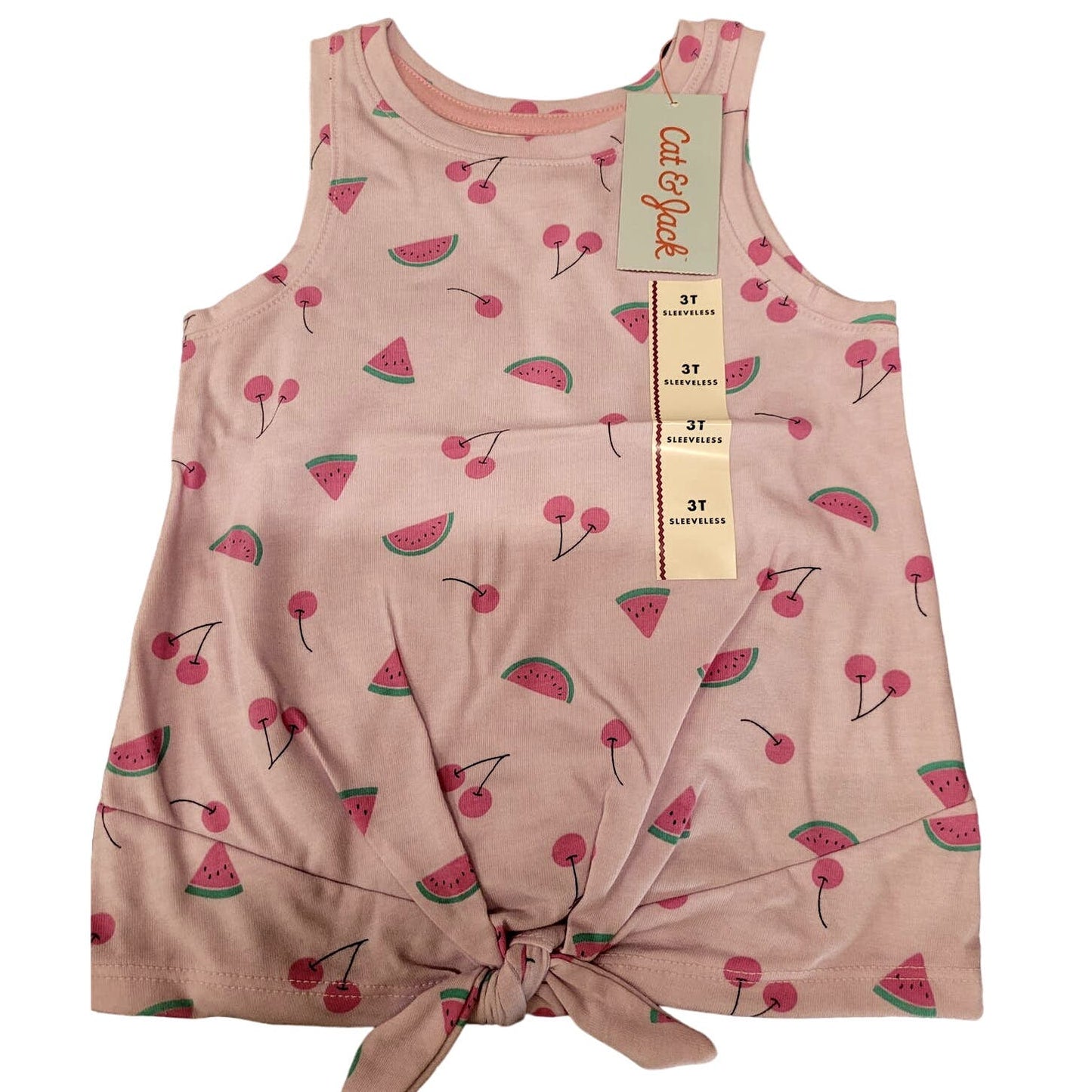 Toddler 3T Girls' Light Purple Fruit Print Tie-Front Tank Top - Cat & Jack