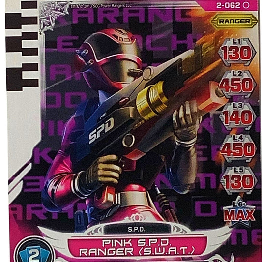 Pink S.P.D. Ranger (S.W.A.T.) Card 2-062 Guardians of Justice Power Rangers 2013