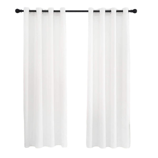 Bleach White Velvet Curtains, 52 x 96, 2 Panels, Thermal, Light Filtering Panels