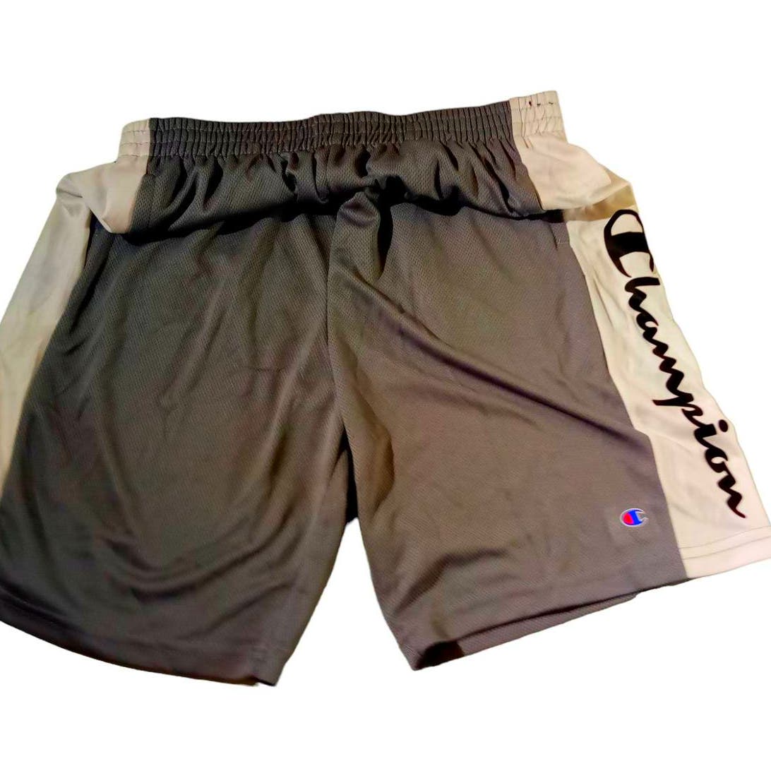 Champion Athleticwear XL Boy's Shorts, 30-32.5" Waist, 2 Pairs, Gray & Black