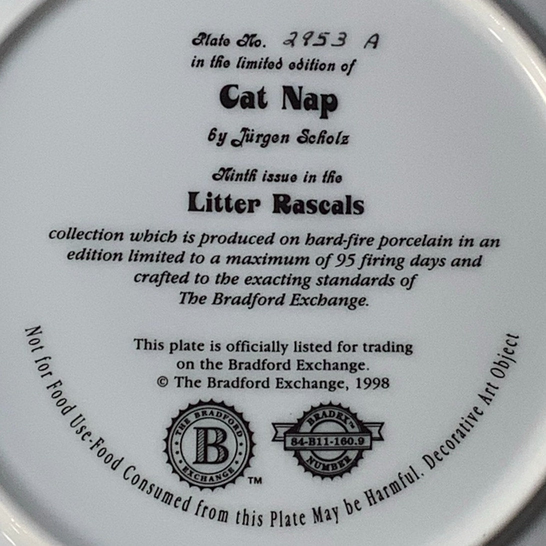 Collector's Plate: Cat Nap, Litter Rascals, J. Scholz, BradEx 1998