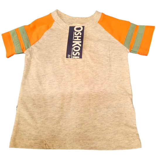 OshKosh B'gosh Toddler Boys' Knit Colorblock S/S Henley T-Shirt - Orange 12M