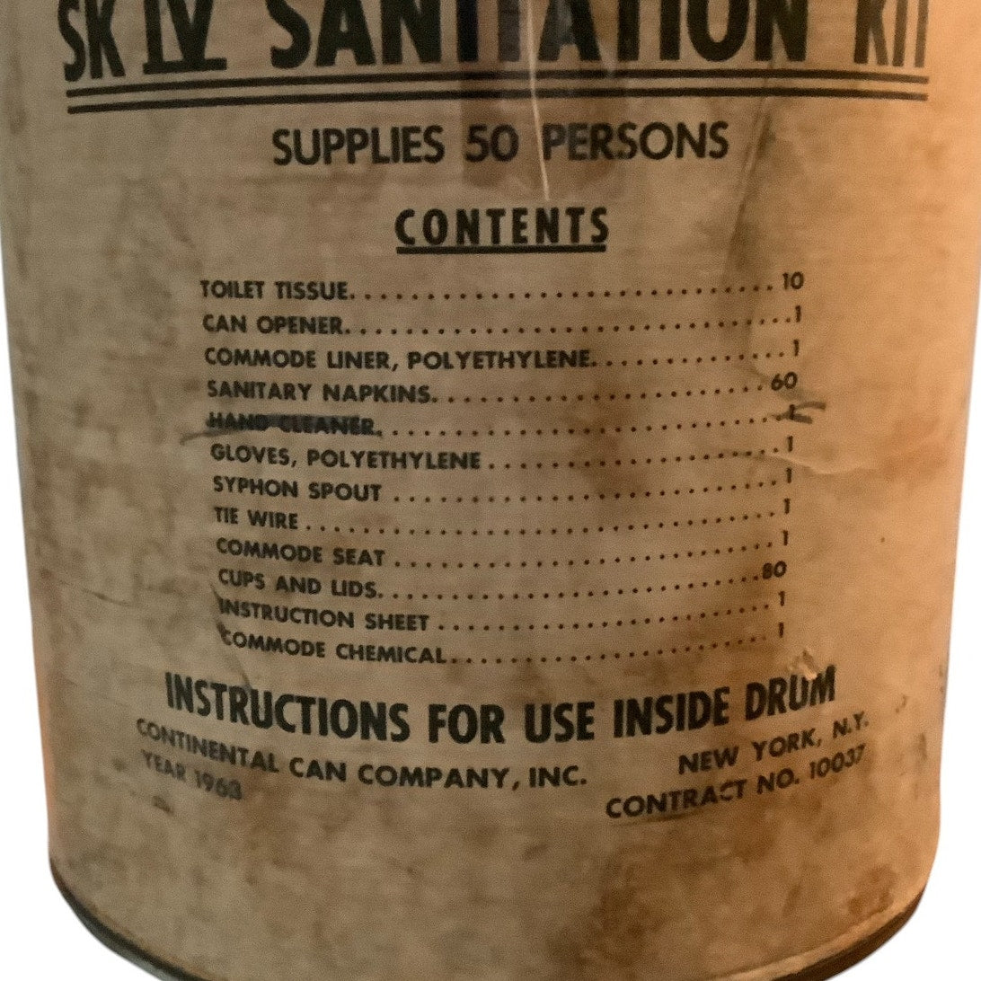 VTG 1963 50-Person Survival Supplies, SK IV Sanitation Kit, Civil Defense / DOD - Local Pickup $100