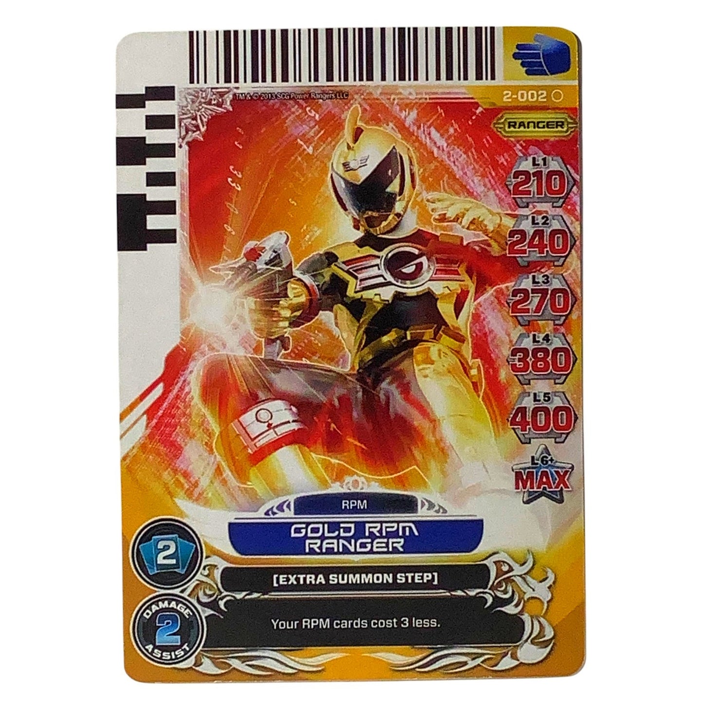 Gold RPM Ranger, Card 2-002, Guardians of Justice Power Rangers 2013