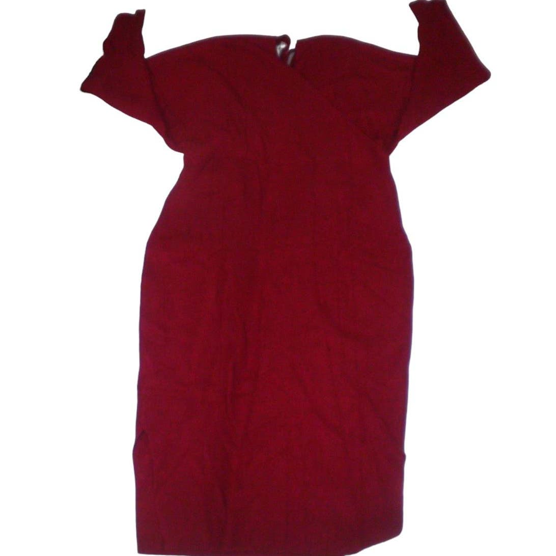 Women's Sweater Dress, Maternity, Nursing, Any Dress-up Occasion, XL, Burgundy