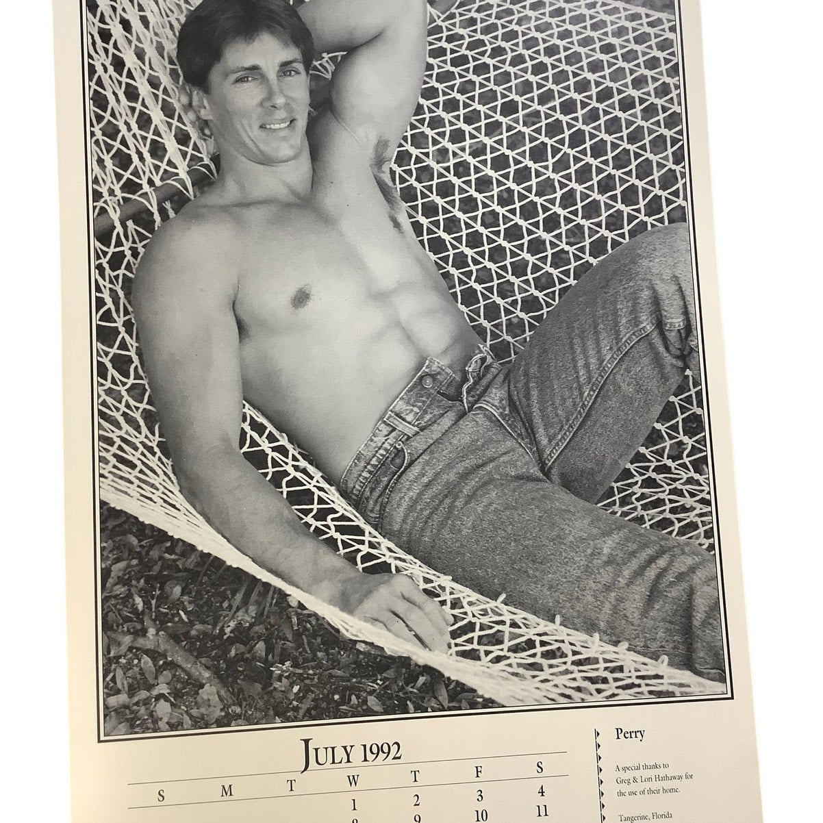 1992 Spiral Flip Calendar, Delivery Men - Out of Uniform - Charity Calendar