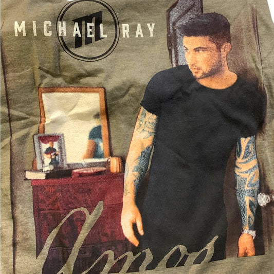 2018 Country Music's Michael Ray Concert Event Memorabilia T-Shirt, Green, NIP