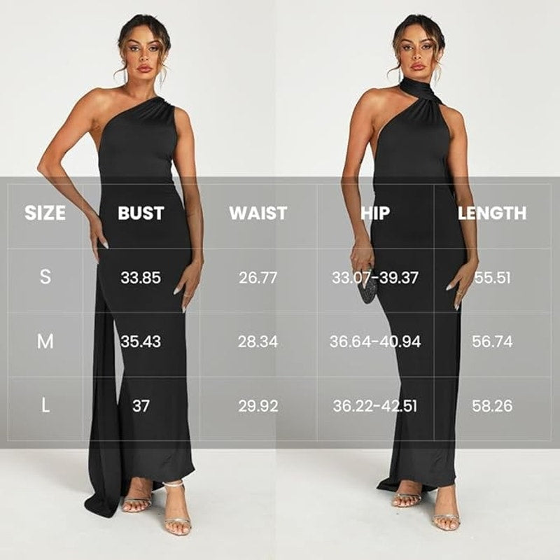 Abyovrt Women Sexy Backless Dress Bodycon Sleeveless Open Back Maxi Dress Going Out Elegant Party Cocktail Long Dress, Black, S, NWT