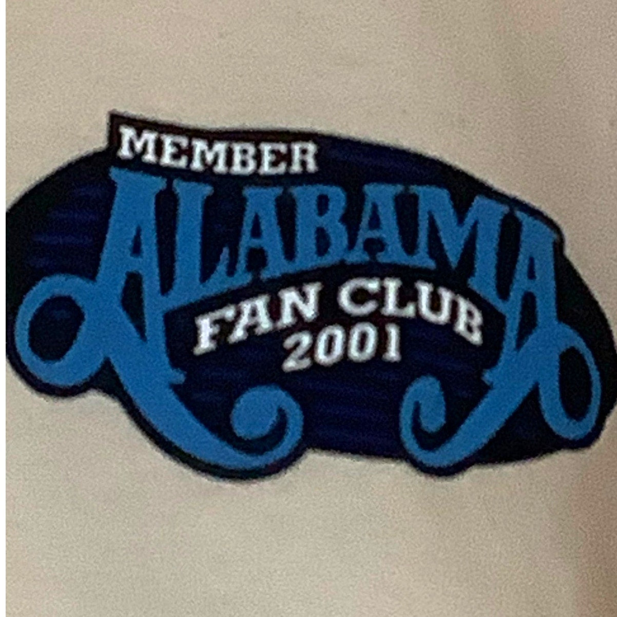 Vintage 2001 Alabama Country Music Band Fan Club XL T-Shirt and Membership Card