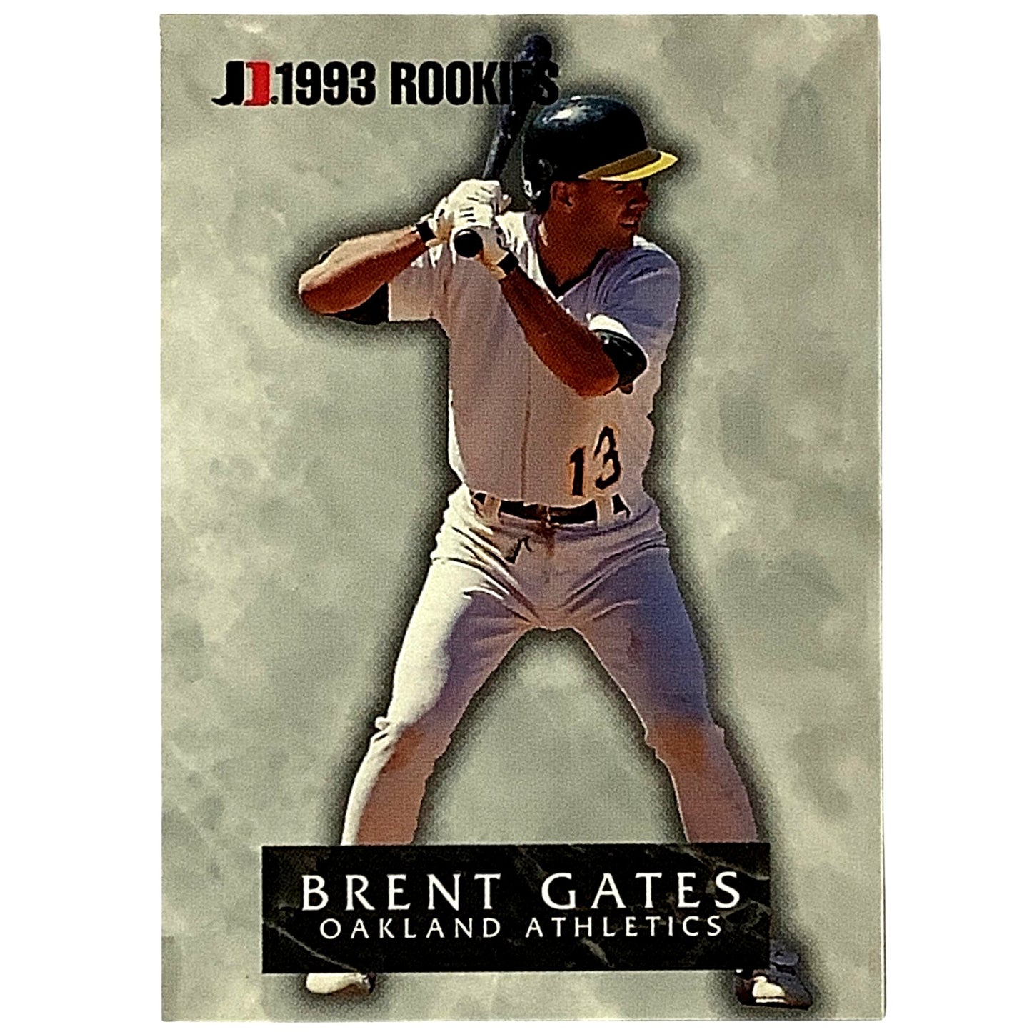 1993 Rookies, Brent Gates Oakland Athletics, MLB, Jimmy Dean 1993, Card 4, EX/NM