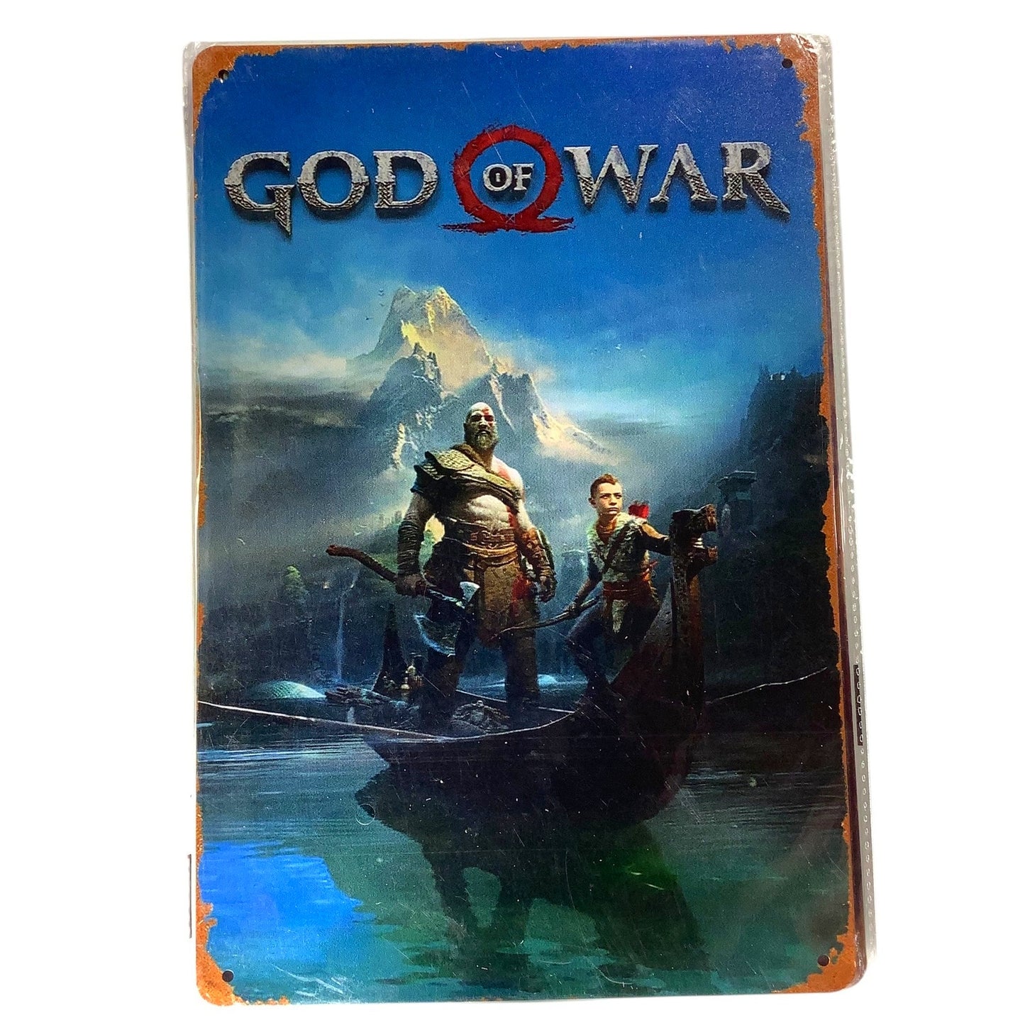 God of War, 8" x 12" Vintage Metal Poster