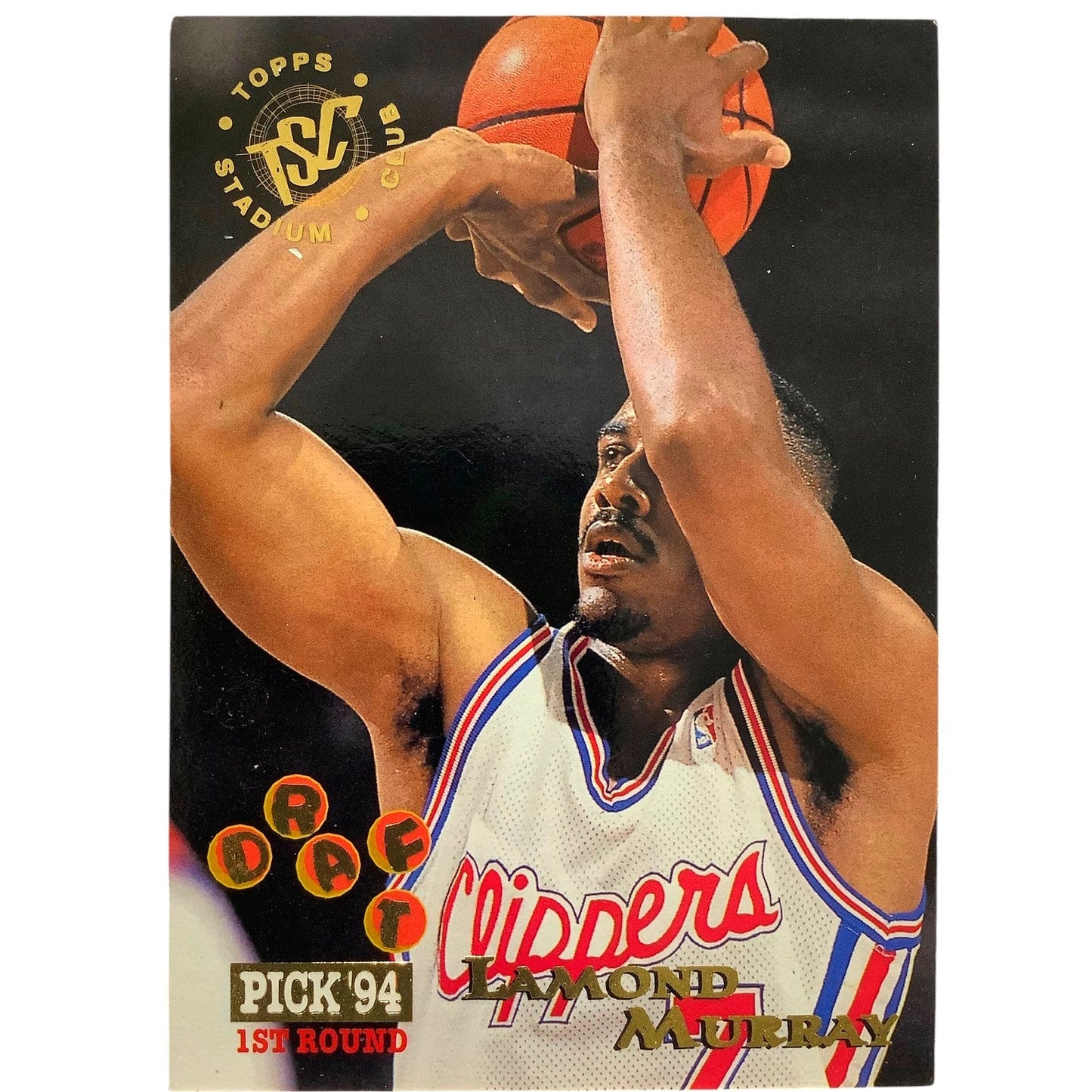 Lamond Murray, Clippers 1995 Topps Stadium Club, NBA 1st Round '94 Pick Card 208