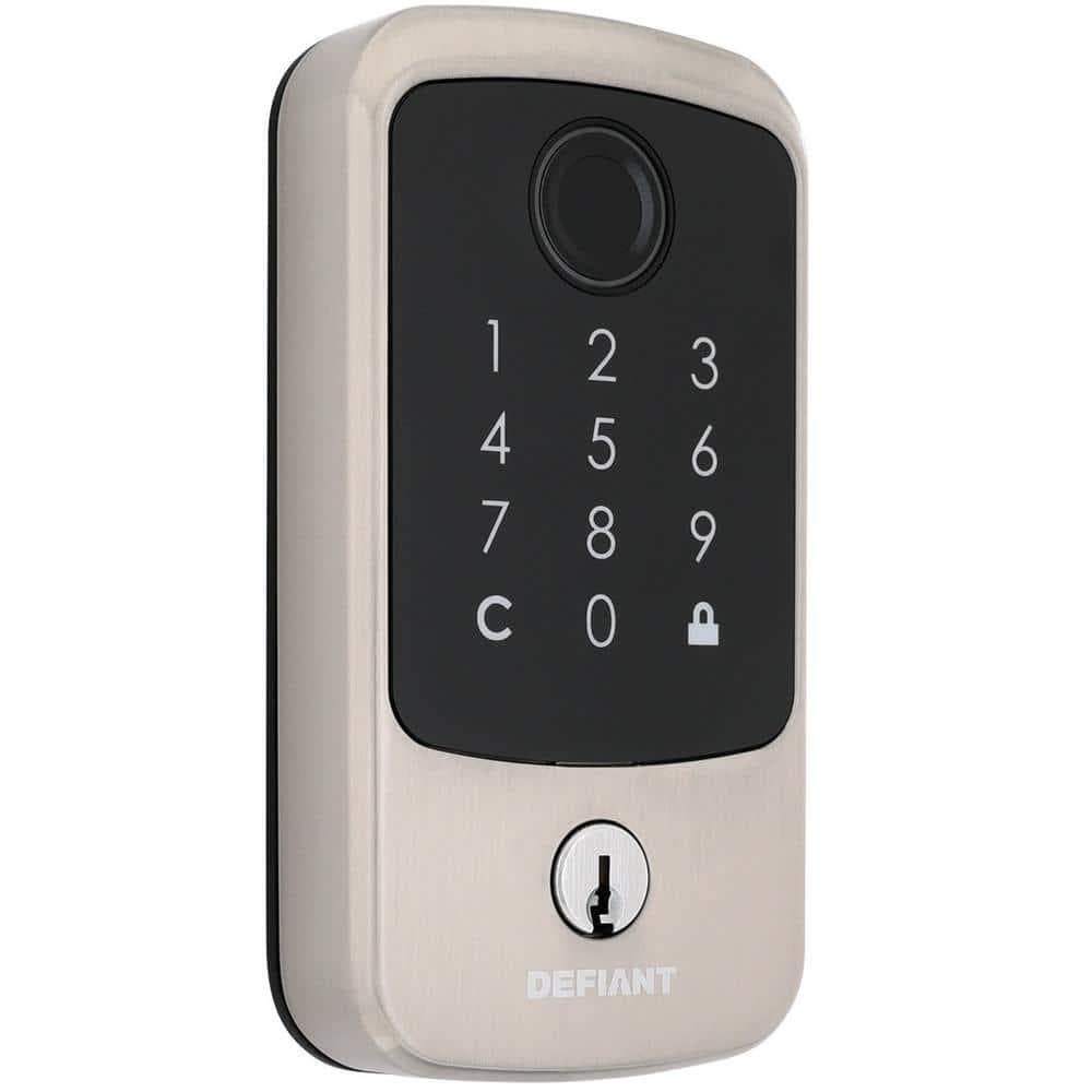 Defiant Hubspace Satin Nickel Biometric Fingerprint Electronic Touchpad Deadbolt