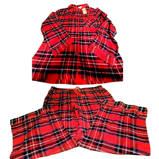 Blis Adult 3XL Pajamas For Women's Adult Comfy Black/Red Plaid Pajamas