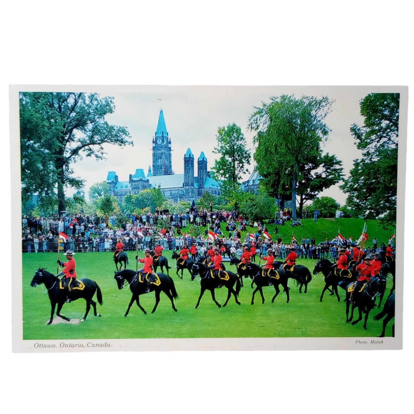 The RCMP Musical Ride Ottawa, Ontario, Quebec, 3-7/8" x 5-7/8", Vintage Postcard