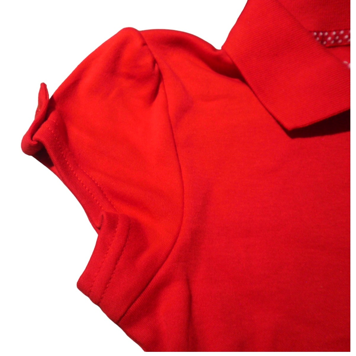 Girls' Short Sleeve Interlock Polo Shirt - Cat & Jack™ Red Small (6/6X/7)