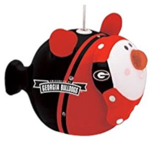 Georgia Bulldogs NCAA Licensed LED Snowman Christmas Ornament, NOS