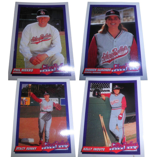 4PK- 1994 Coors Promo, Colorado Silver Bullets - Niekro, Samonds, Sunny & Inouye