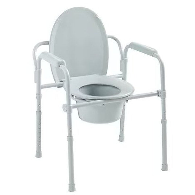 Bedside Commode Chair - HD Raised Toilet Seat w/ Handles, Supports up to 350 Lb