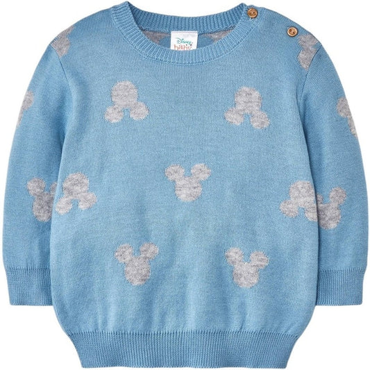 Baby Boys' Disney Mickey Mouse & Friends Pullover Sweater - Blue 3-6M