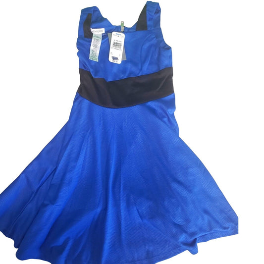 Newberry Blue/Black Sleeveless Girls Polyester/Spandex Dress, size 16, NWT