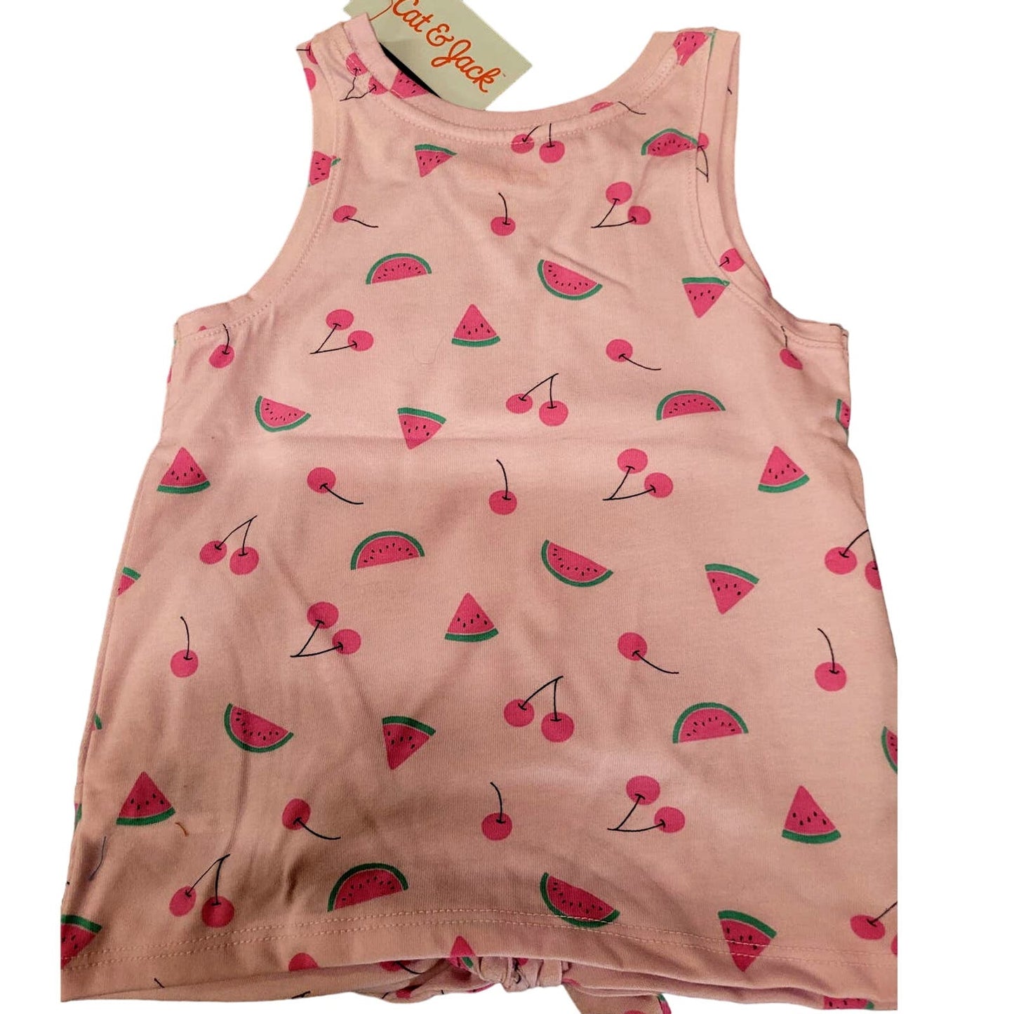 Toddler 4T Girls' Light Purple Fruit Print Tie-Front Tank Top - Cat & Jack