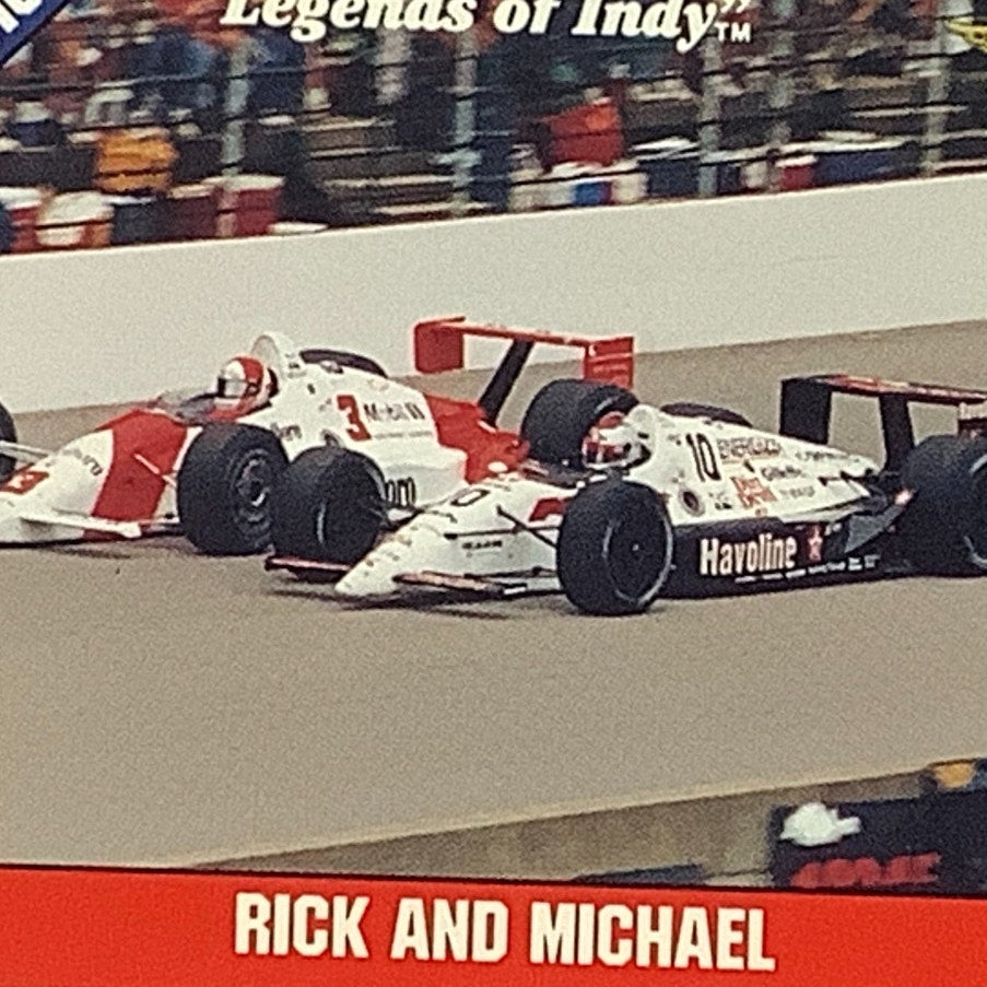 Rick Mears, Michael Andretti 1991 Race Action, 1992 Legends of Indy Card 42, NM+