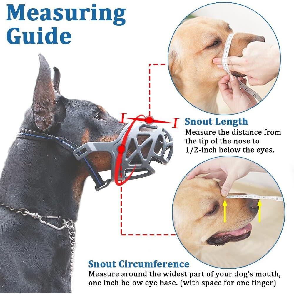 XL Dog Muzzle, Breathable Basket Muzzle, for Aggressive Dogs, Barking, Biting...