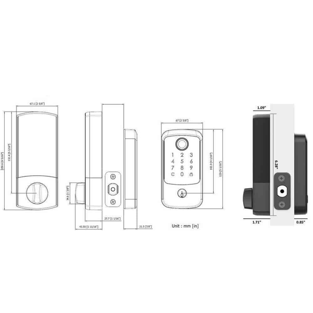 Defiant Hubspace Satin Nickel Biometric Fingerprint Electronic Touchpad Deadbolt