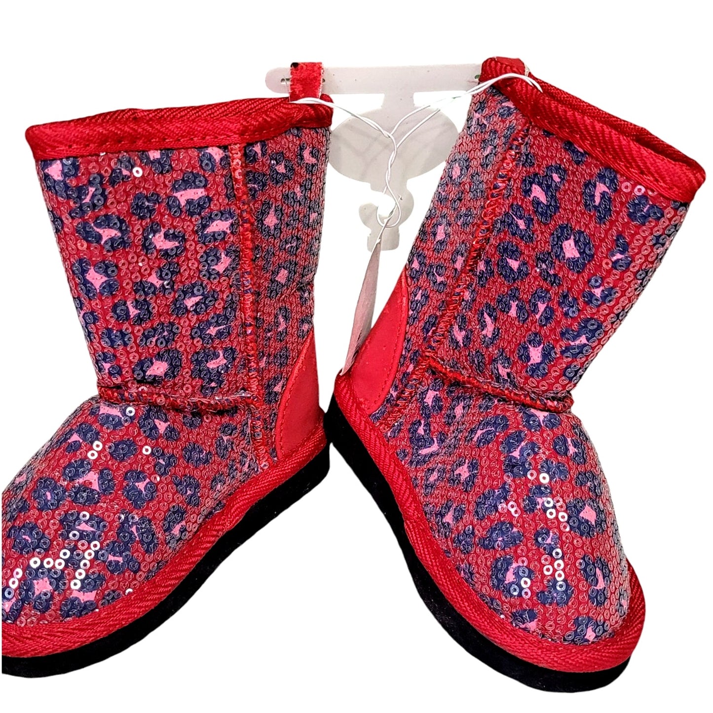 Toys 'R' Us Truly Scrumptious Red Sequin Boots Size 6 Toddler Girls, NWT