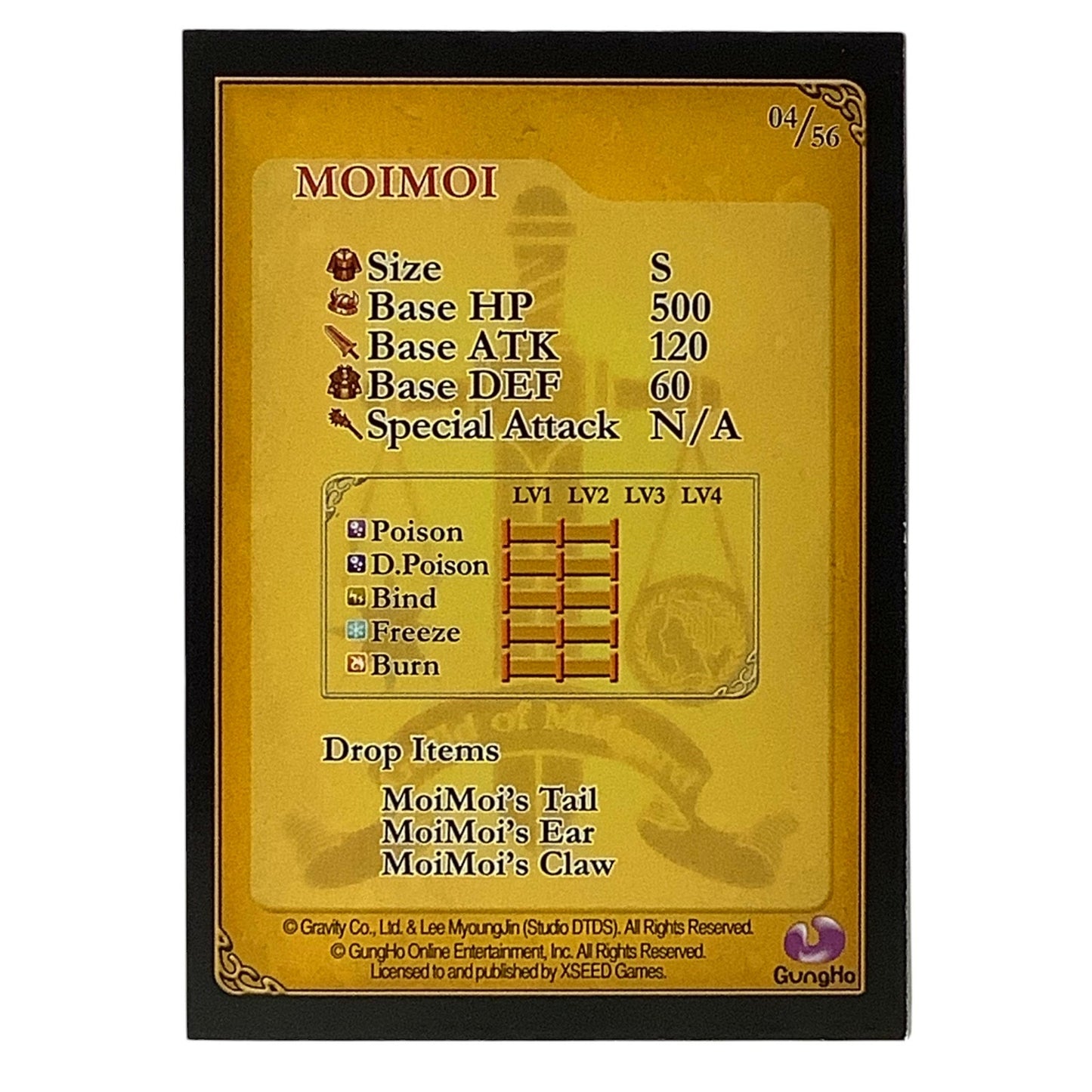 Ragnarok Odyssey Game Card 04/56, MoiMoi, by XSeed Games