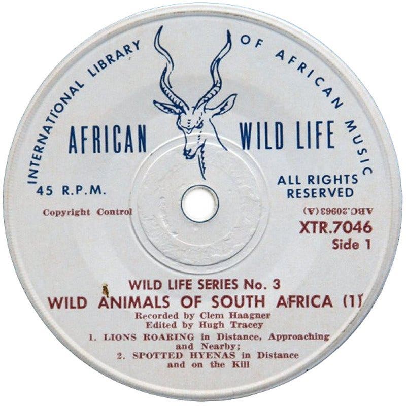 I.L.A.M., Music of Africa: Wild Animals of South Africa, Wild Life Series No. 3