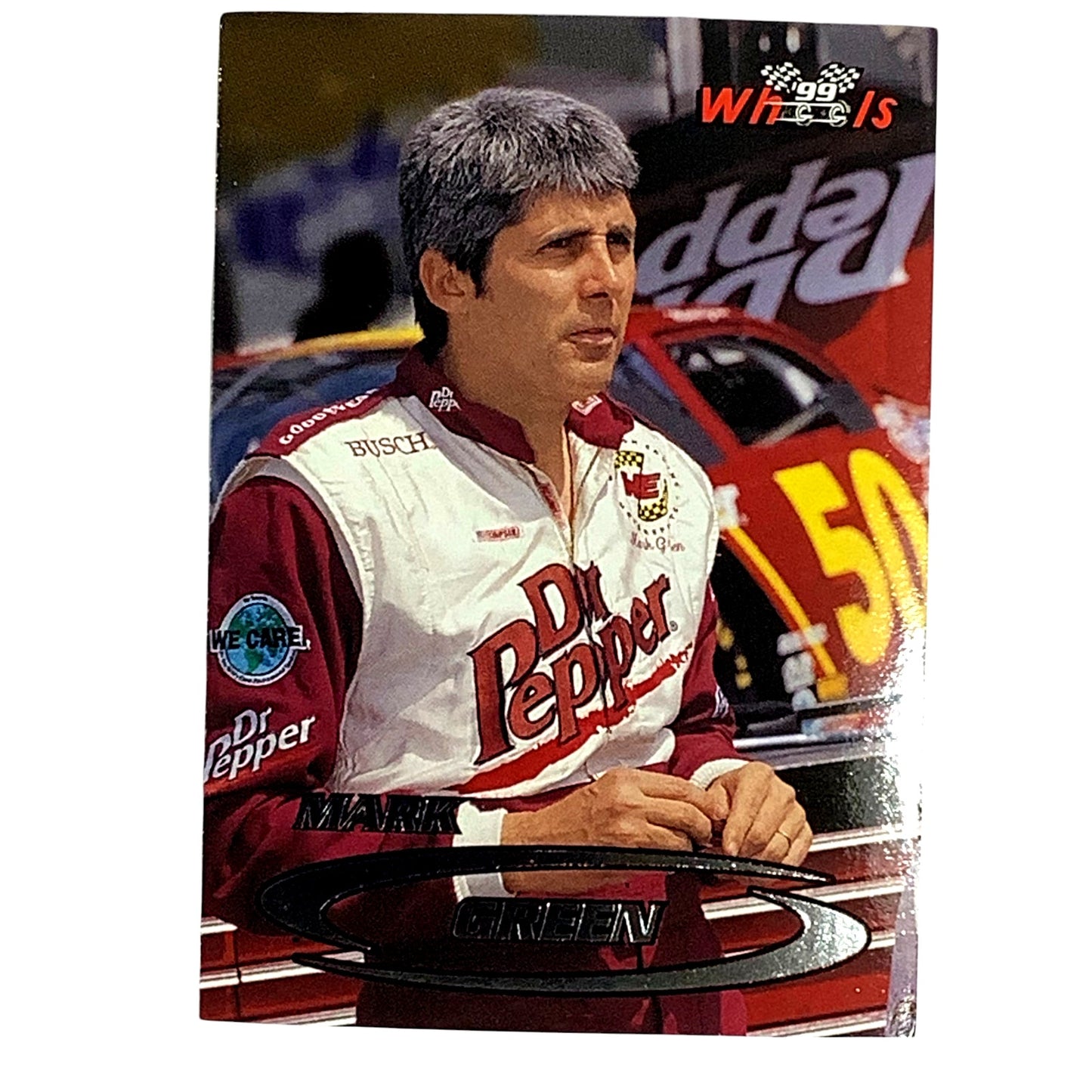 Mark Green, Sponsor: Dr. Pepper, Card 53, 1999 Wheels NASCAR Winston Cup, NM+